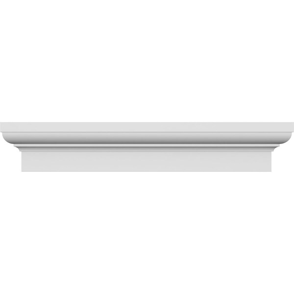 Ekena Millwork 132" Bottom Width x 136 1/4" Top Width x 5 1/2"H x 1 3/4"P Stafford Crosshead CRH06X132ST-2 - main